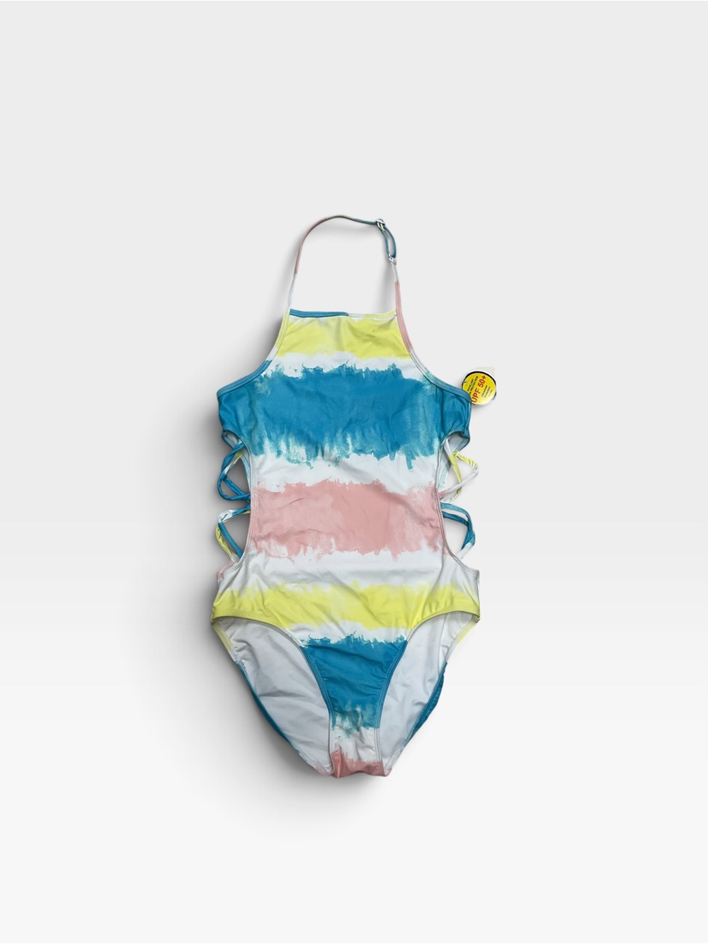 Brand New-Tucker + Tate Kids Tie-Dye One-Piece Swimsuit - Blue, Pink & Yellow